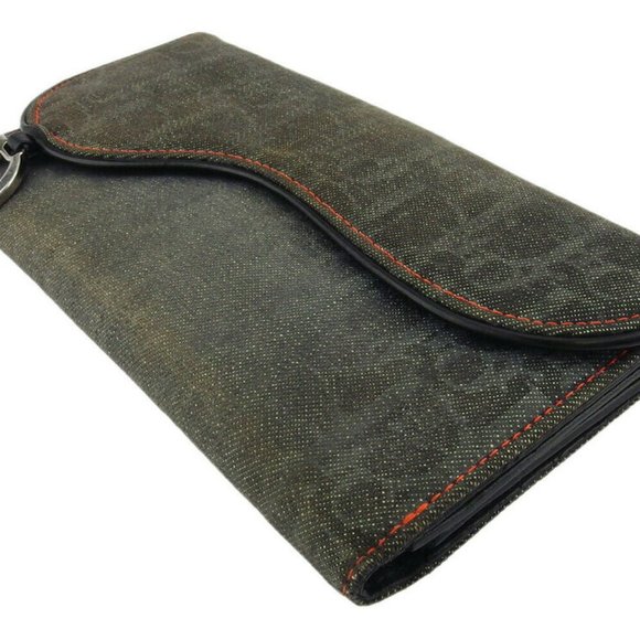 Dior wallet Trotter gray gray-based canvas �~ leather Auth T19109 - Picture 8 of 8